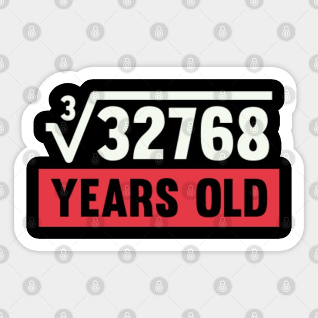 Cube Root Of 32768 32 Years Old Birthday Gift Cube Root 32nd 6-32768-prime-factorization-method-brainly-in